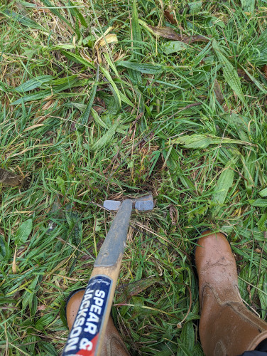 spade in ground